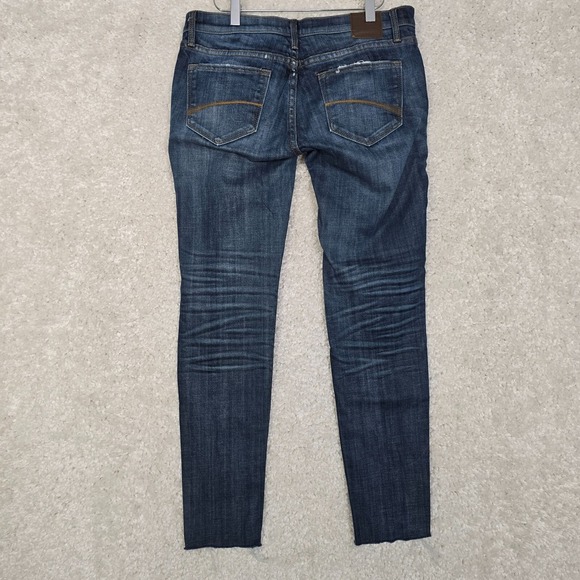 Driftwood Jeans Womens 28 Blue Embroidered Floral Raw‎ Hems Medium Wash Stretch - Picture 4 of 14
